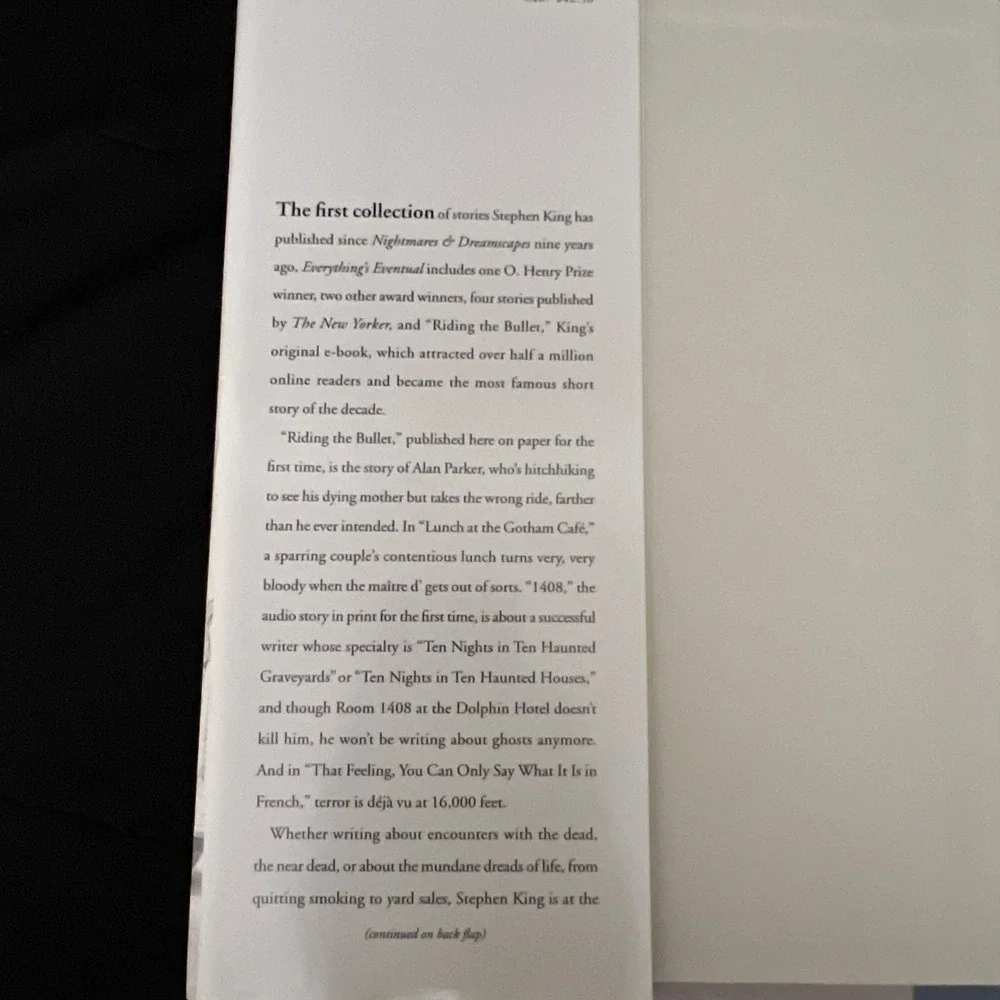 Stephen King Everything's Eventual 14 Dark Tales Hardcover 1st Edition
